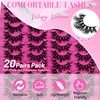 False Eyelashes 20mm Faux 3D Mink Lashes Natural Look Cat