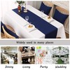 DUALIFE 2PCS Navy Table Runner Handcrafted Table Cloth Table Runners