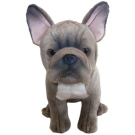 sawley fine arts Collectible Plush Dog FRENCH BULLDOG - Blue - 12" Sitting Dog