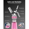 Whipped Cream Dispenser,Aluminum Cream Whipper 500mL/1 Pint,3 Decorating Nozzles,1 Brush,