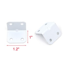L Bracket White Karcy Angle Bracket Corner Braces 1x1.2(LxW) Stainless Steel Pack of 24