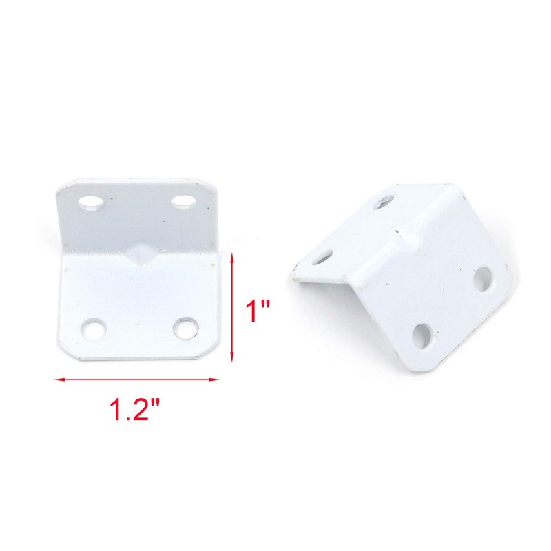 L Bracket White Karcy Angle Bracket Corner Braces 1x1.2(LxW) Stainless