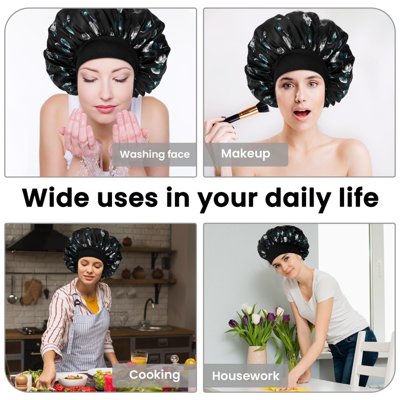 WLLHYF Silk Bonnet for Men, Satin Bonnet Single Layer Elastic