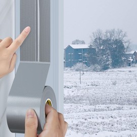 MILEQEE Cloth Duct Window Seal Strip Tape for Winter, 1.89in x 66FT, Weather Stripping Sealing Insulation Tape for Windows and Door, Easy Tear Sealer Draft Blocker Silver