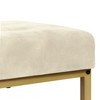 GIA 30-Inch Bar Height Square Backless Metal Stool with Beige