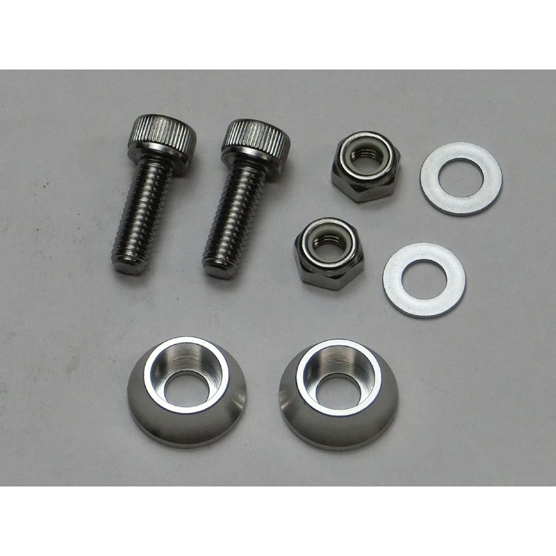 C.F.POSH License Plate Cap Bolts & Nuts Silver 200383