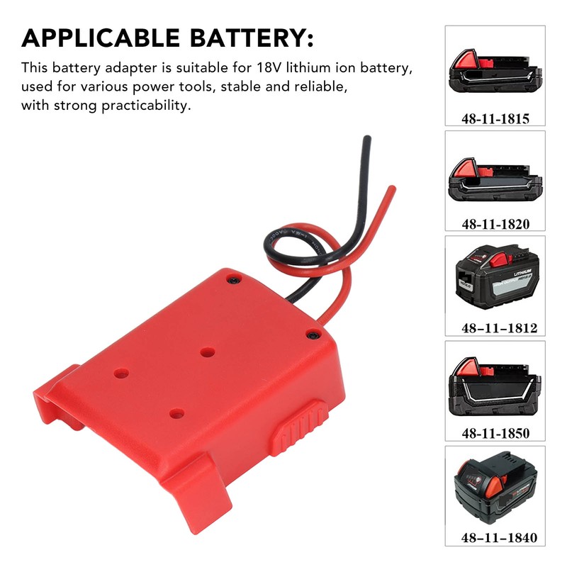 Lithium Battery Adapter Power Tool Battery Dock Power Connector with