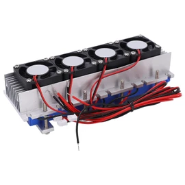 Thermoelectric Cooler, 12V 4 Chip Refrigeration Air Cooling Device, Semiconductor Thermoelectric Cooler Module for Air Conditione