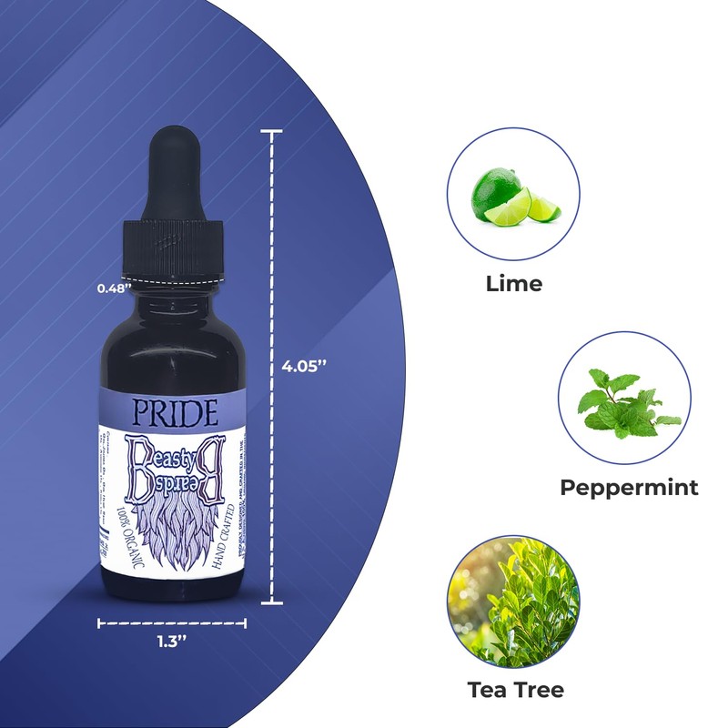 Beasty Beards - Organic Beard Oil - 1floz/30ml - Pride