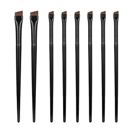 Eyebrow Brush, Eyeliner Brush, Eyeliner Brush, Oblique Eyeliner Brush, Professional Flat Eye Make Up Brush, Make Up Tool, Perfect for Shaping Eyebrows, Pack of 8