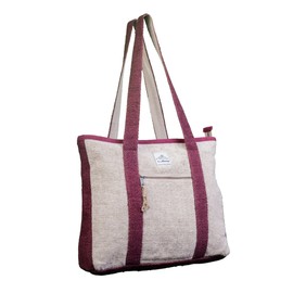 TruHemp Hemp Corporate Tote Bag, Maroon – Stylish and Durable Work Tote, Spacious Dual Compartment Design, Ideal for Office, Travel, and Everyday Use