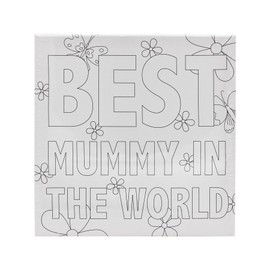 Widdle Gifts Colour your own Canvas Picture Personalise Gift for Mother's Day (Best Mummy 7881)