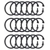 18 Pack Black Shower Curtain Rings, Easy Snap Hooks for