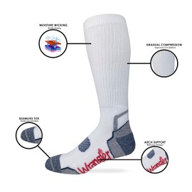 Wrangler Men's Ultra Dri Compression Tall Boot Socks (3 Pairs)