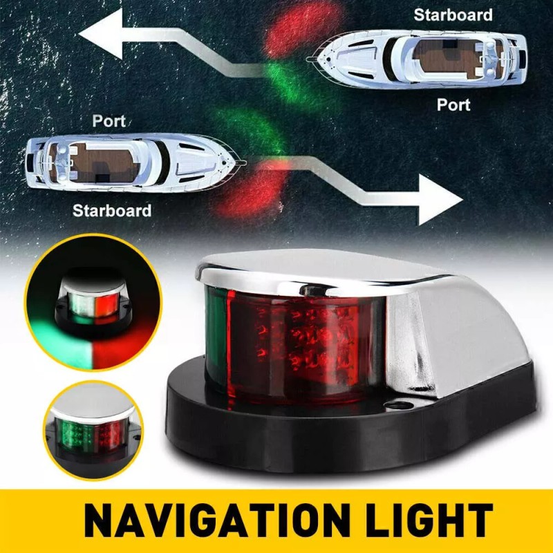 Gearzaar Boat Navigation Lights Red and Green LED Marine Navigation