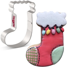 LILIAO Christmas Winter Stocking Cookie Cutter - 2.7 x 3.7 inches - Stainless Steel