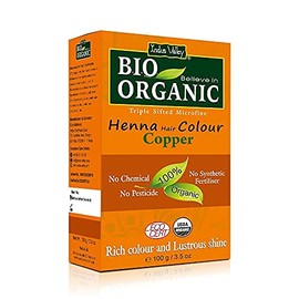 Indus Valley Organic Organic Natural Henna Powder For Hair Dye, Copper Brown, 3.5 oz