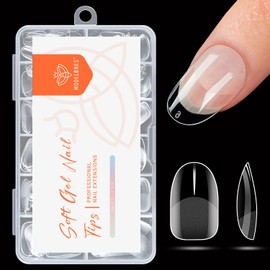 Modelones Nail Tips, Pre-shaped Full Cover Fake Nails Soft Gel Acrylic Nail Extension False Nail Kit 510PCS 15Sizes, Set 3