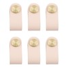 VIDELLY 6 Pieces Leather Pulls for Drawer, Handmade Leather Drawer