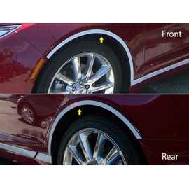 QAA is Compatible with 2013-2016 Lincoln MKZ 4 Piece Stainless Wheel Well Accent Trim, 1" Width WQ53630