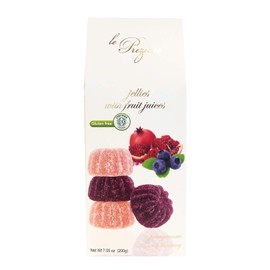 Le Preziose Italian Fruit Jelly Sweets with Fruit Juice 7.9oz (Pomegranate & Blueberry)