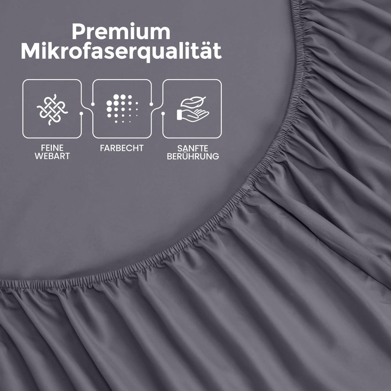 Utopia Bedding Fitted Sheet, Brushed Microfibre, up to 30 cm,