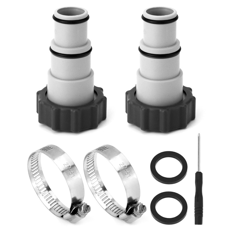 QWORK® 2 Sets Pool Adapter A, Pool Hose Adapter, Pool