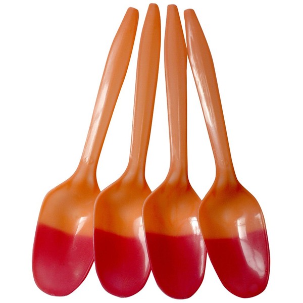 Go-2 Products P2100OR Color Change Spoons, Medium Weight, 5", 2.9g, Orange to Red (Pack of 1000)