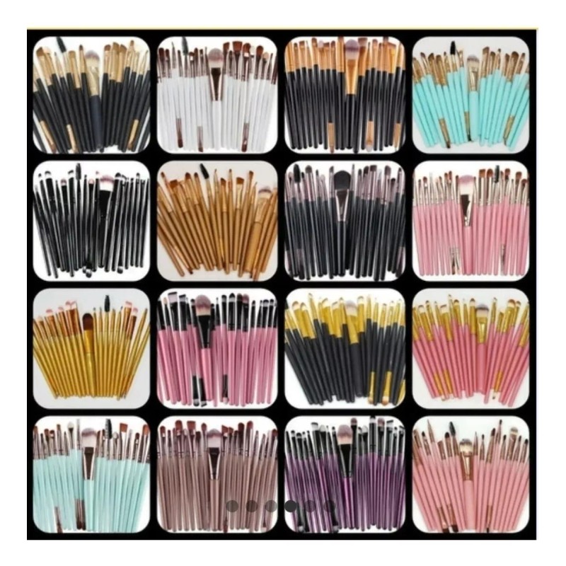Importacion 8 Set De 20 Pzs Brochas De Maquillaje Profesional