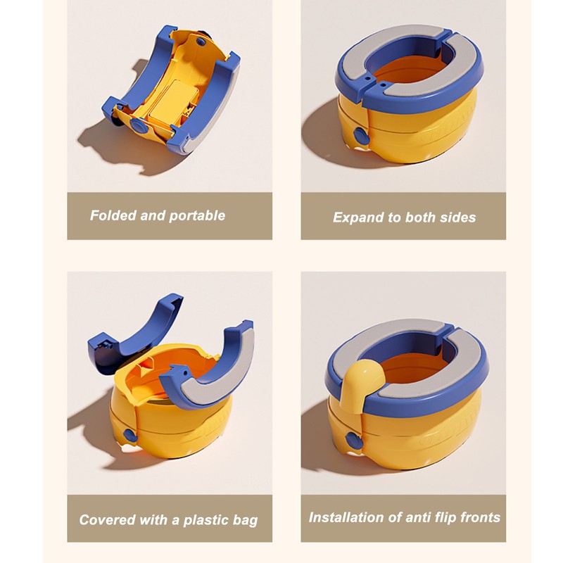 Kids Foldable Travel Potty PU Soft Pad Stable Structure Heavy