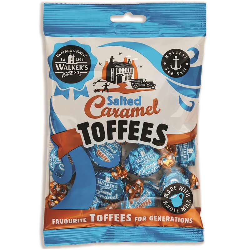 Walkers' Nonsuch Salted Caramel Toffees | with Butter & Whole