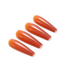 Brishow Coffin Artificial Nails Long False Nails Ballerina Press on Nails Acrylic Full Cover 24 Pieces for Women and Girls