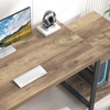 63 Inch Large Computer Desk with Printer Space & PC