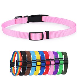 AMAGOOD Dog Collars for Small Medium and Large Dogs,Basic Dog Collars Easy to Use,Available in More 18 Sizes and Colors (X-Small (Pack of 1), Pink)