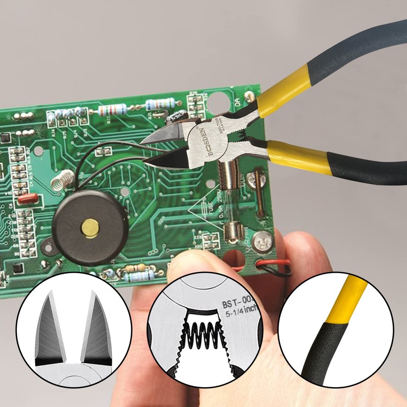 BOOSDEN ゴムハンマー コンビハンマー ゴム&プラ ゴムマレット 耐衝撃 滑り止め 自宅の装飾取り付けハンドツール 30mm (ペンチセット)