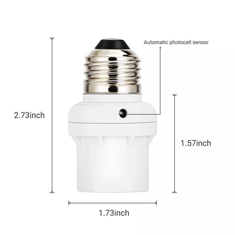 DEWENWILS Dusk to Dawn Light Bulb Socket Light Sensor Socket