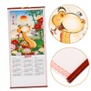Operitacx 1set Year of The Snake Hanging Scroll Calendar Advent