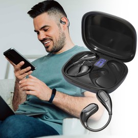 Open Ear Headphones - Sports Over Ear Earbuds - Noise Cancelling Earphone for Motorcycle Travel Workout Game Running Airplane