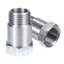 SAVITA 2PCS 35mm O2 Oxygen Sensor Spacer Adapater Extender Mounting Boss Fitting, Car Sensor Bung Adapter Sensor for Extension GM Fittings M18x1.5 Sensor