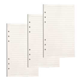 PALUDO 3-Pack Refill Paper A6, 135 Sheets Lined, 6-Hole Refill for Filofax, Bullet Journal & Ring Binders