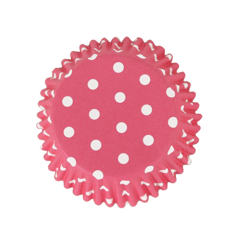 PME Pink Polka Dot Cupcake Cases, Foil Lined, Pk/30, Paper