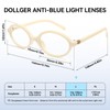 Dollger Oval Blue Light Glasses for Women Men Fashion Retro