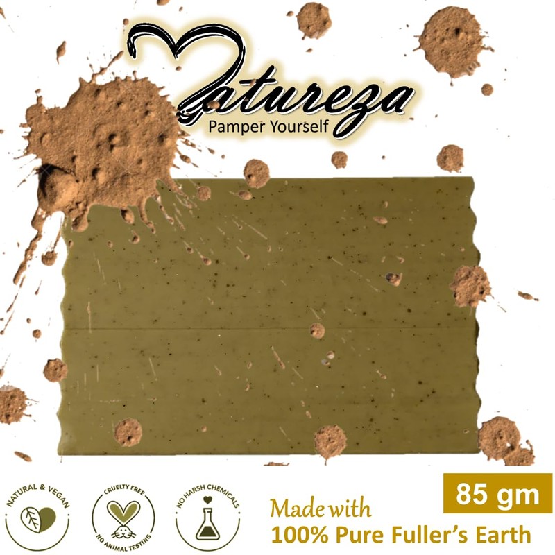 Natureza Organic Bentonite Clay soap Deep Cleansing Mineral Soap Anti