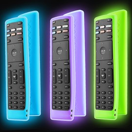 3 Pack Remote case for Vizio TV Controller, Silicone Remote Cover for Vizio XRT136 LCD LED TV Remote Controller, Smart TV Remote Skin Sleeve Glow in The Dark