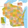 Wisconsin ZIP Code Map with Counties - Standard - 37