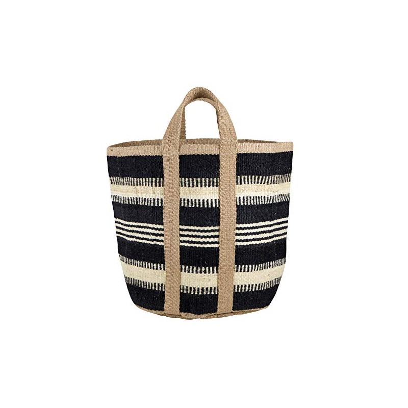 Santa Barbara Design Studio Basket Bag - Black with Ivory