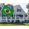 2×3 FT Brazil Flag,Medium 60×90 CM Brazilian Outdoor Banner,100D Decor,Doube