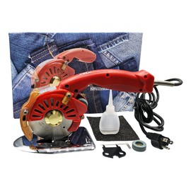 Hercules HRK-100 5-Speed Electric Rotary Cutter for Cloth, Leather, Natural and Synthetic Fabrics – 4 Inch Single & Multi-Layer Round Knife Cutting Machine