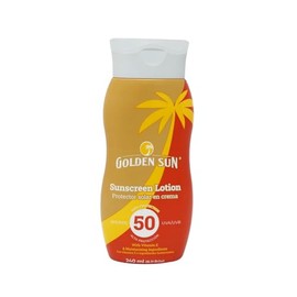 Golden Sun - Protector Solar en Crema 30 FPS 240 ml Fórmula enriquecida con Aloe Vera, Vitamina E y aceites esenciales de coco y cacao. Resistente al 