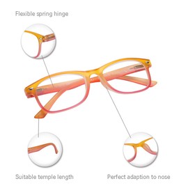 EYEGUARD 4 Pack Reading Glasses for Women Fashion Colorful Gradient Readers
